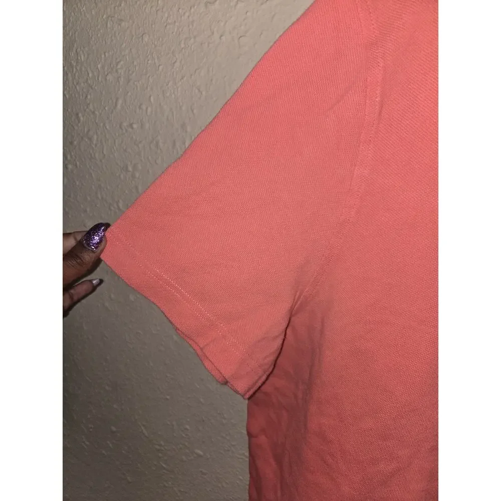 Nautica Polo Shirt, Mens Pink Casual Short Sleeve Top, Size XL